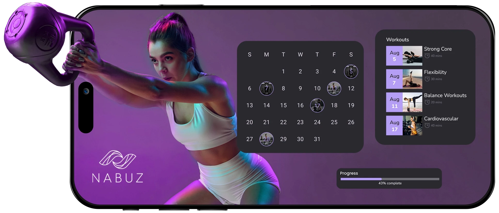 A sleek, user-friendly app for seamless workouts and goal tracking; Dedicated Product Development Teams; Mobile App Development